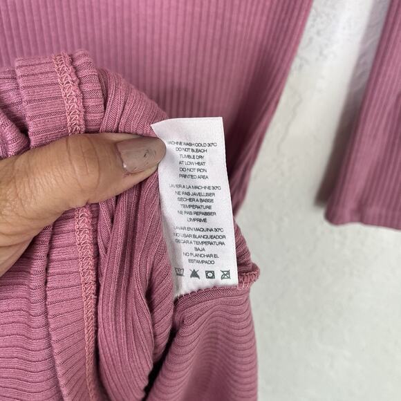 Sundry Pink Henley Ruched Sides Dress Size 0(XS) NWOT Made in USA summer, spring - Picture 8 of 8